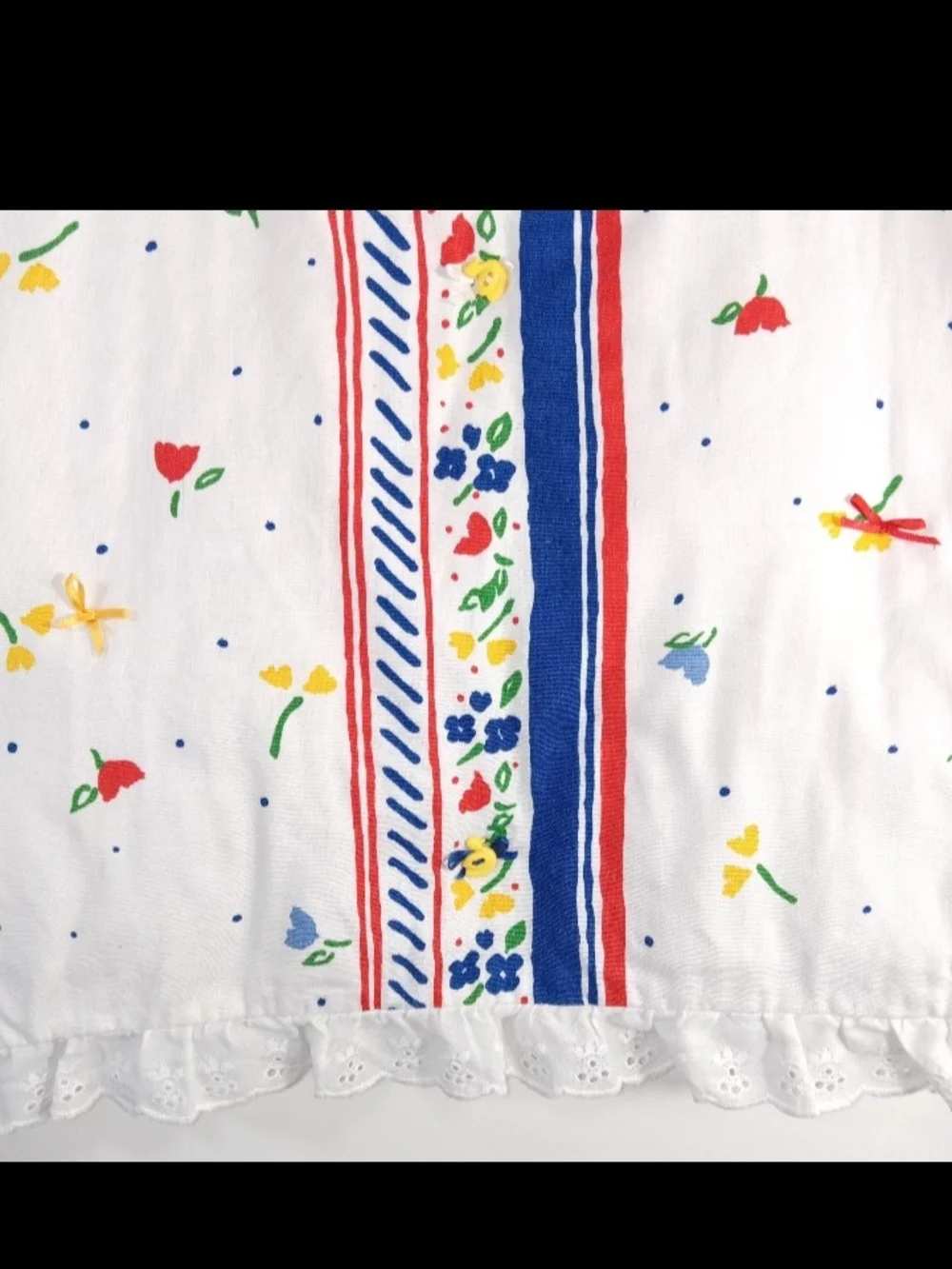 Vintage Nursery Quilt Crib Baby Bedding Flowers Bows Ducks